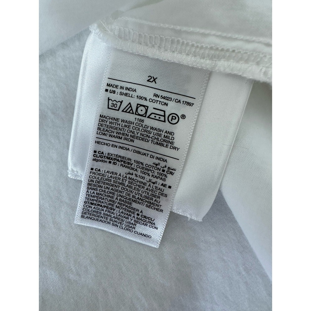 Old Navy Lace Up Popover Shirt Size 2X White - Picture 7 of 11